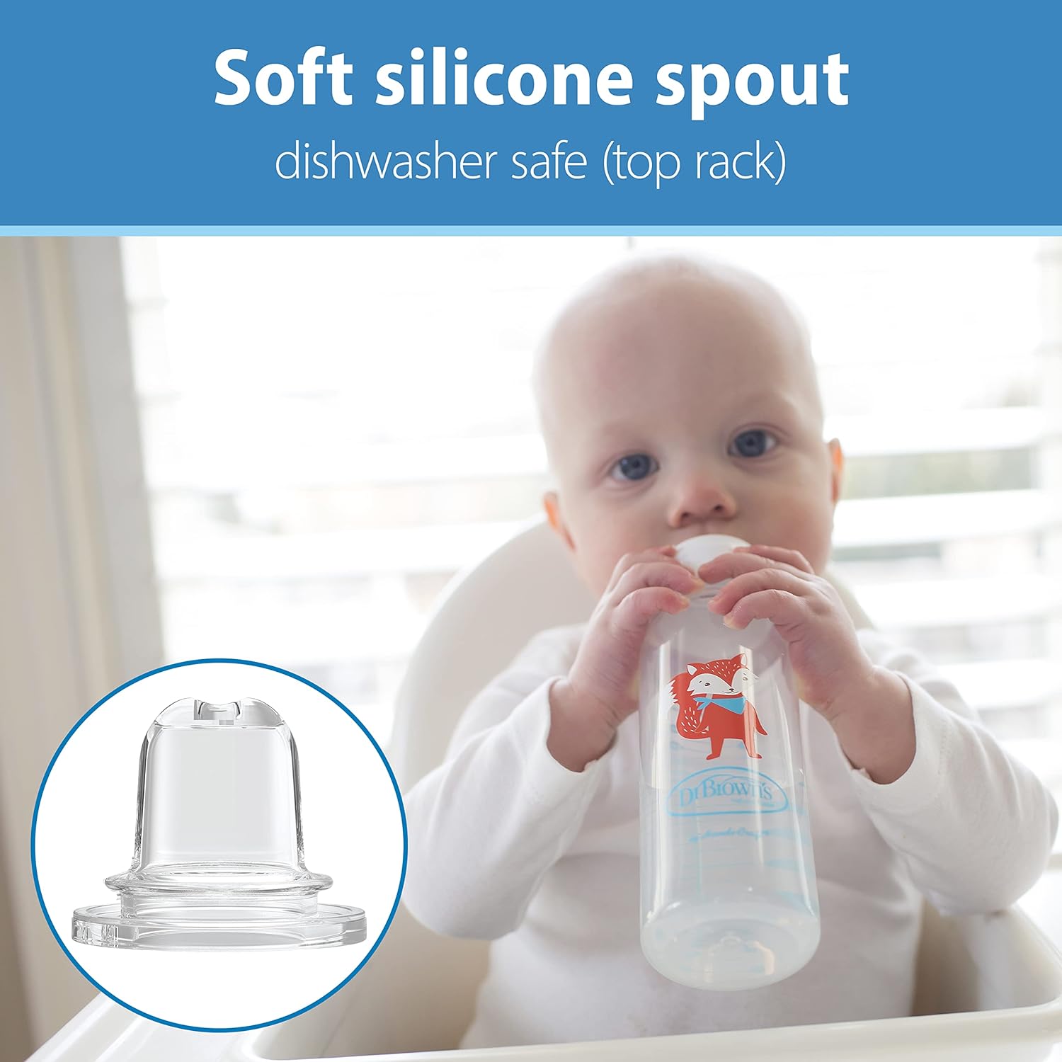 Dr. Brown's PP Narrow Sippy Spout Bottle - Fox - 250ml - Laadlee