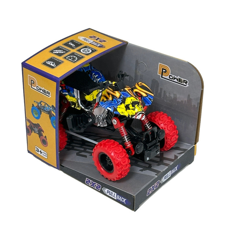 D-Power Pullback Stunt Doodle Motorcycle - Red - Laadlee