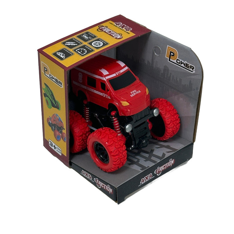 D-Power - Friction Fire Truck Pull-Back Toy - Red - Laadlee