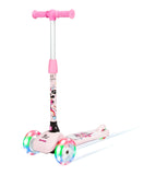Spartan Disney Minnie Mouse 3-Wheel Led Folding Scooter - Light Pink