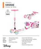 Spartan Disney Minnie Mouse 3-Wheel Led Folding Scooter - Light Pink