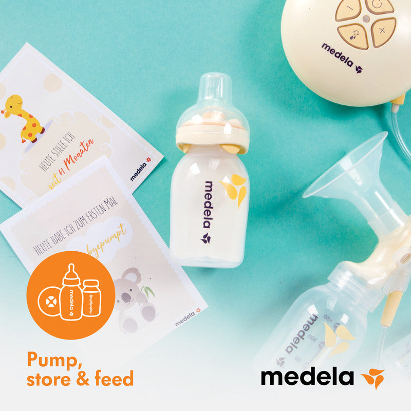 Medela Breastmilk Collection and Storage Bottles 150ml - 3 Pcs - Laadlee
