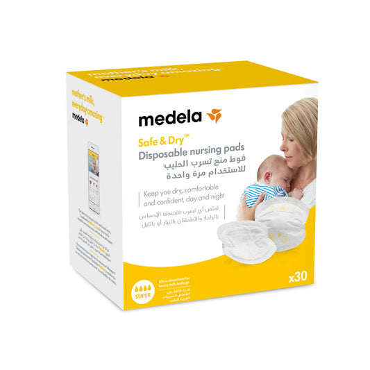 Medela Safe & Dry Disposable Nursing Pads - 30 Pcs