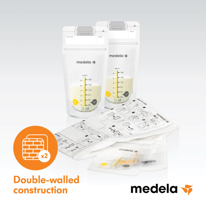 Medela Breastmilk Storage Bags 150ml - 50 Pcs - Laadlee