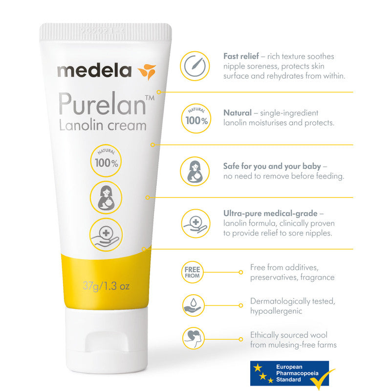 Medela Purelan Lanolin Cream - 37gm - Laadlee