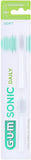 Gum Sonic Battery Toothbrush Refill 2pcs - White