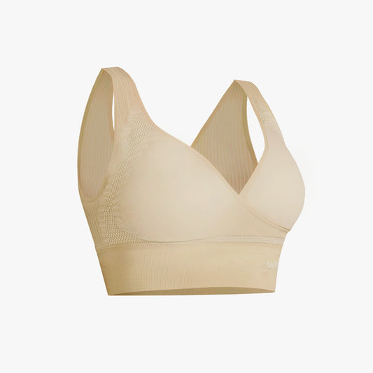 Sankom - Patent Cooling Effect Bra For Back Support -Beige - Laadlee