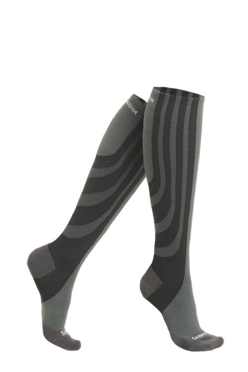 Sankom - Patent Active Compression Socks - Grey - Laadlee