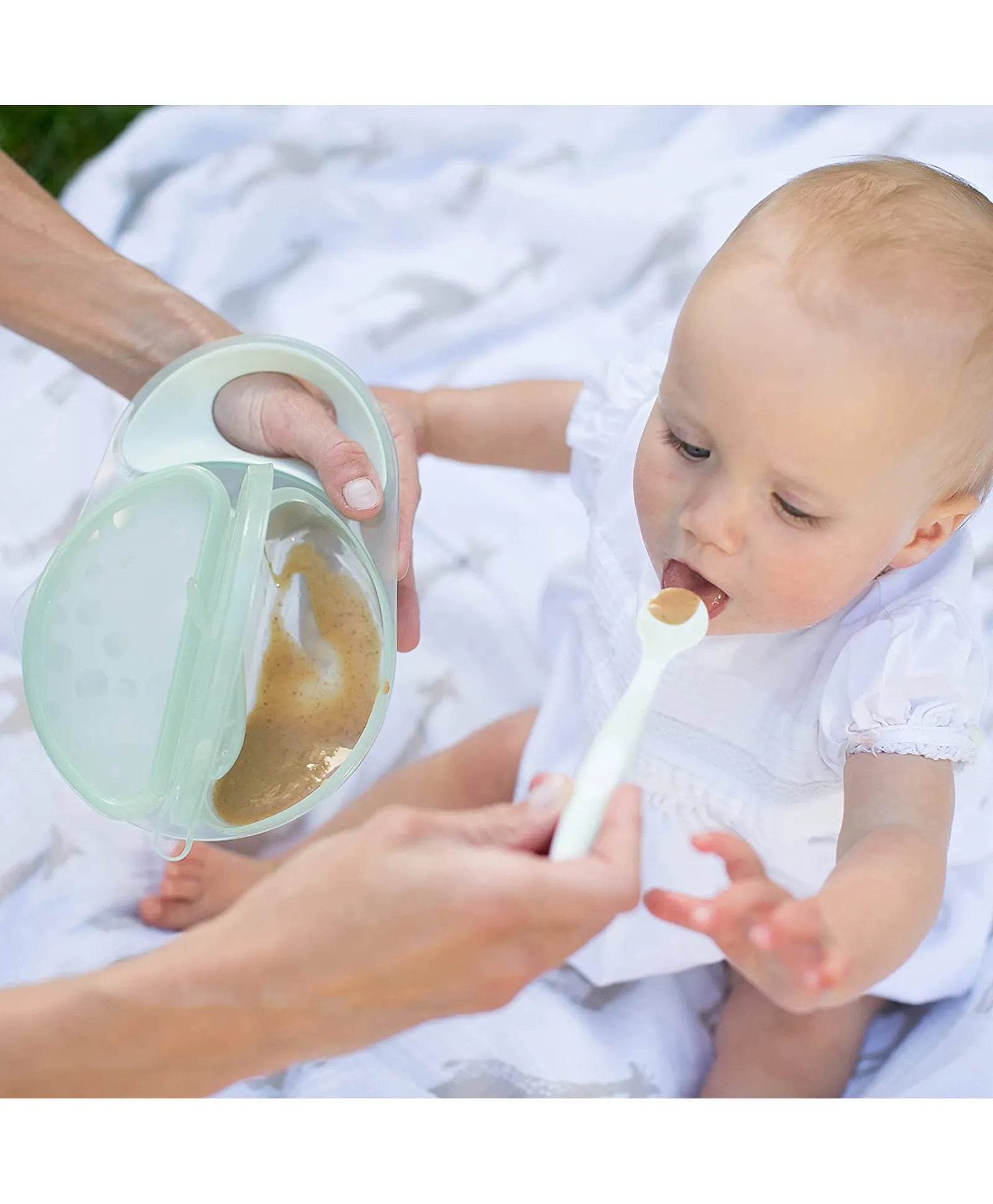 Dr. Brown's Travel Fresh Bowl & Snap-In Spoon Teal - Laadlee