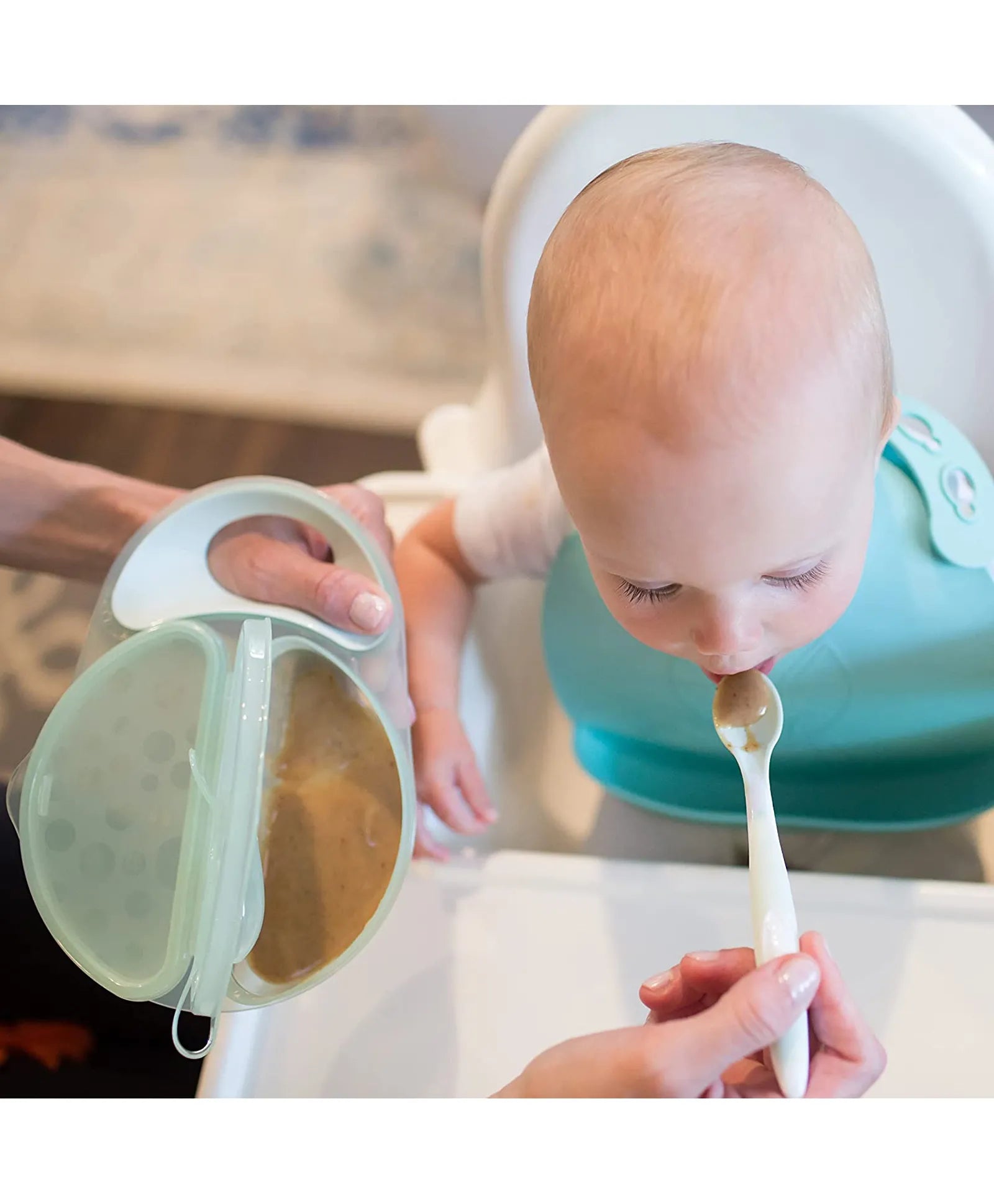 Dr. Brown's Travel Fresh Bowl & Snap-In Spoon Teal - Laadlee