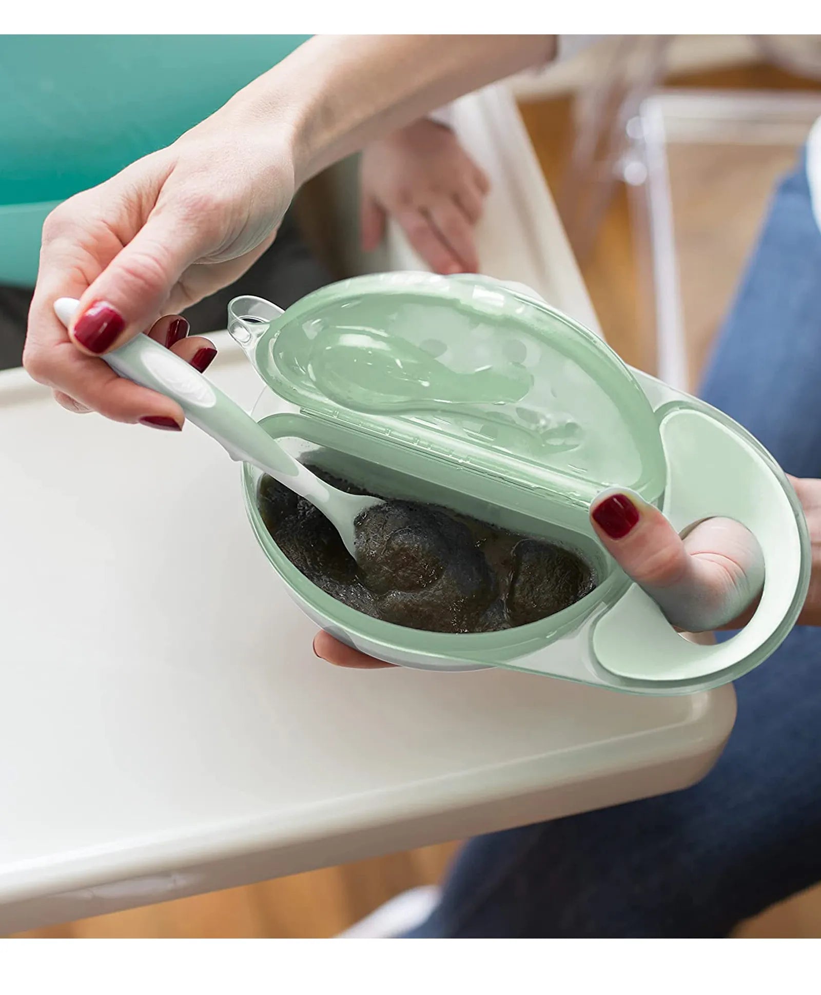 Dr. Brown's Travel Fresh Bowl & Snap-In Spoon Teal - Laadlee