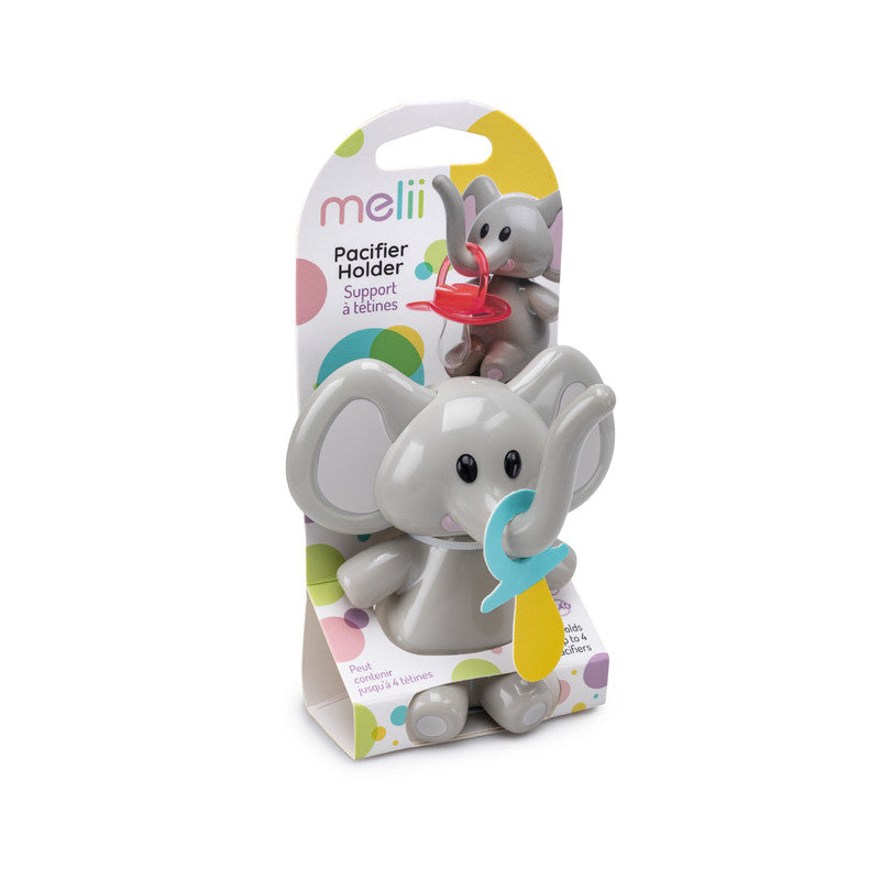 Melii Elephant Pacifier Holder - Grey Ears - Laadlee