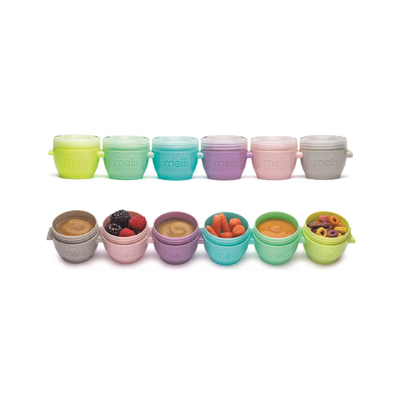 Melii Snap & Go Pods Baby Food Storage Container - Pack of 6 - Laadlee