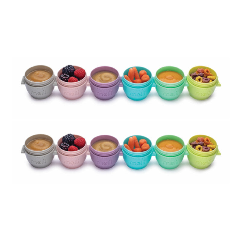 Melii Snap & Go Pods Baby Food Storage Container - Pack of 12 - Laadlee