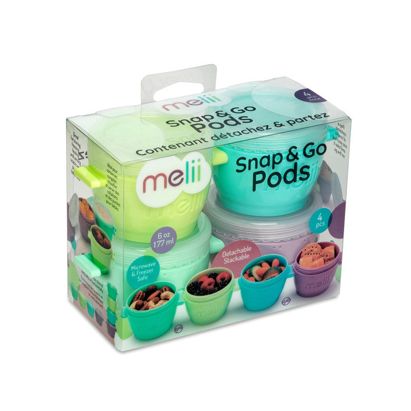 Melii Snap & Go Pods Baby Food Storage Container - 4 pcs - Laadlee