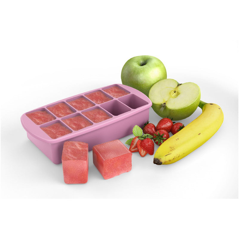 Melii Silicone Baby Food Freezer Tray - Pink - Laadlee
