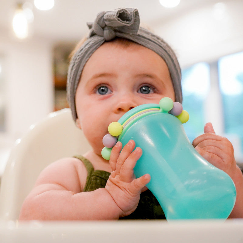 Melii Abacus Straw Sippy Cup 2pcs - Turquoise & Green - Laadlee