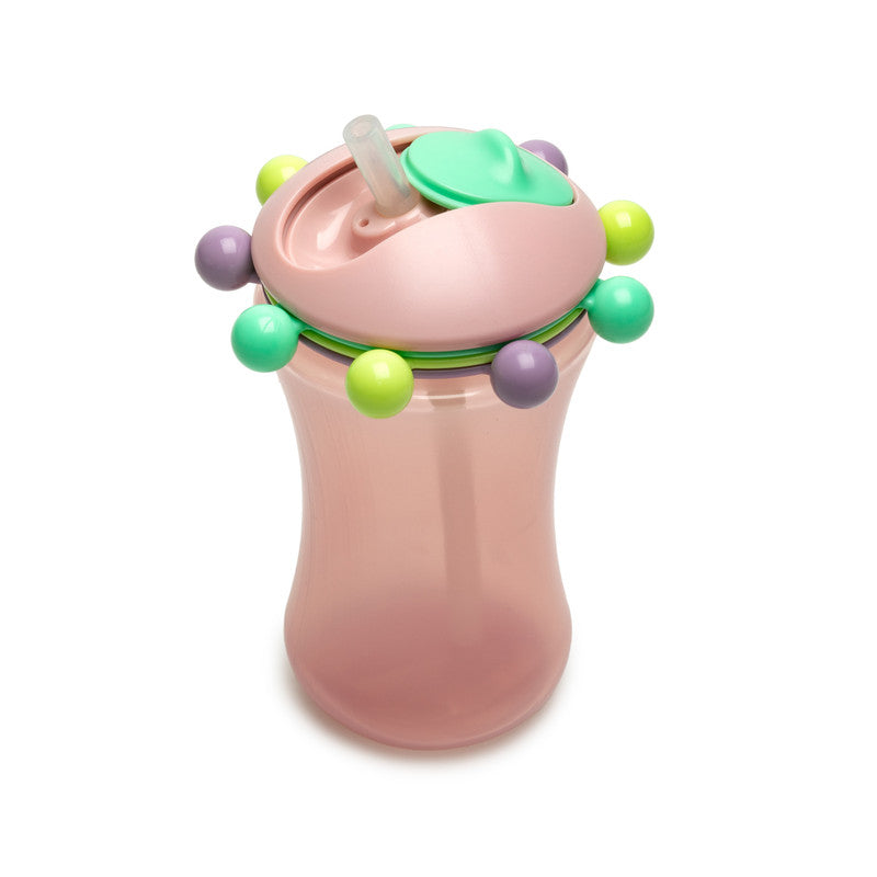 Melii Abacus Straw Sippy Cup 340ml - Pink - Laadlee