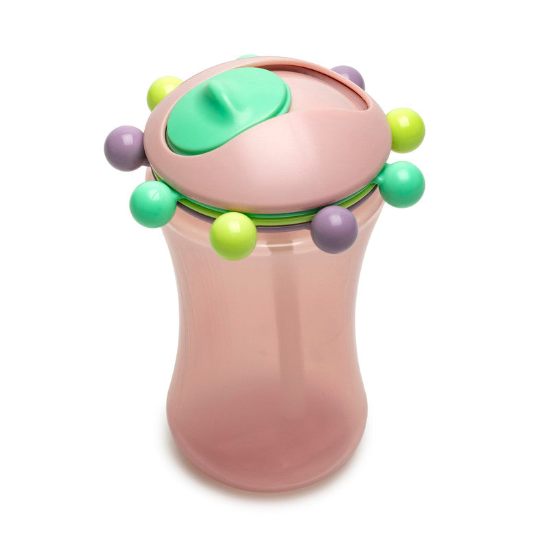 Melii Abacus Straw Sippy Cup 2pcs - Green & Pink - Laadlee