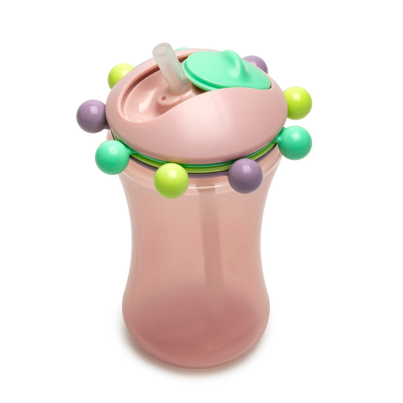 Melii Abacus Straw Sippy Cup 2pcs - Green & Pink - Laadlee