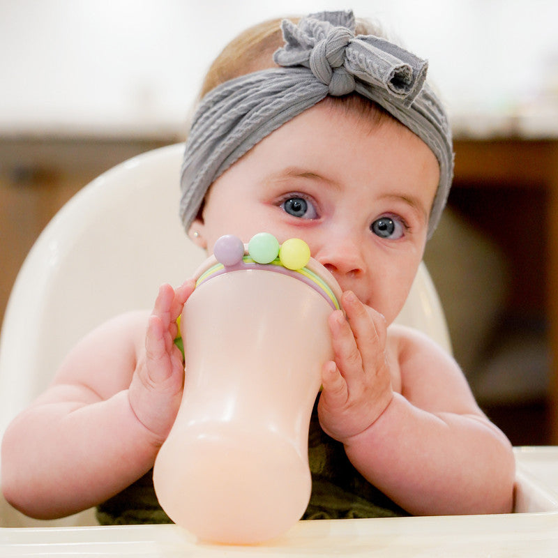 Melii Abacus Straw Sippy Cup 2pcs - Green & Pink - Laadlee