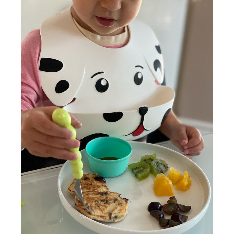 Melii Silicone Bib - Dog Dalmation - Laadlee