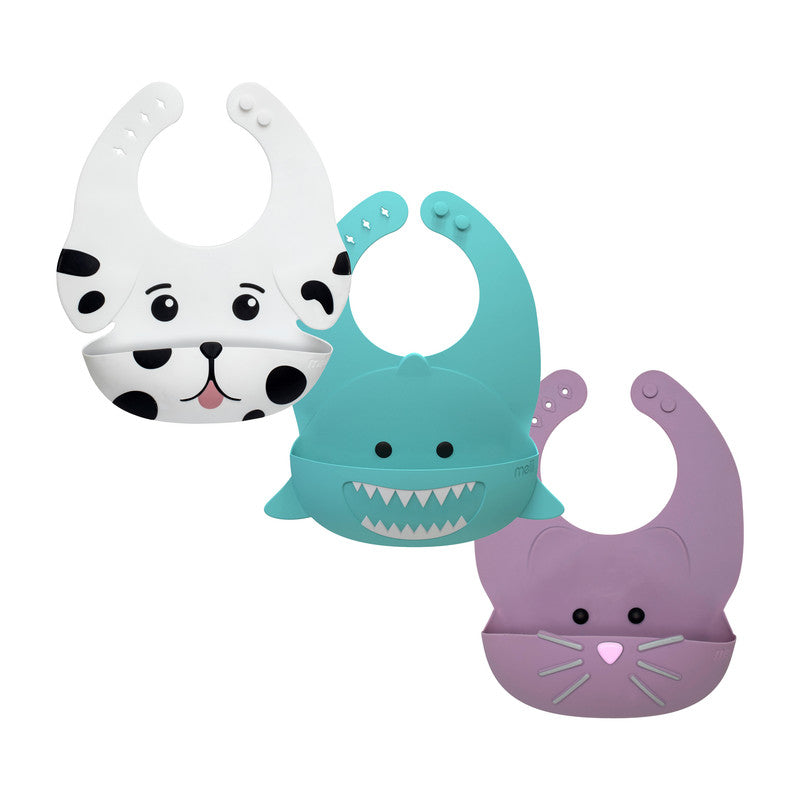 Melii Silicone Bib - Purple Cat - Laadlee