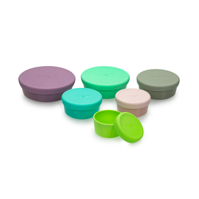 Melii Stacking & Nesting Containers With Silicone Lids - 6pcs - Laadlee