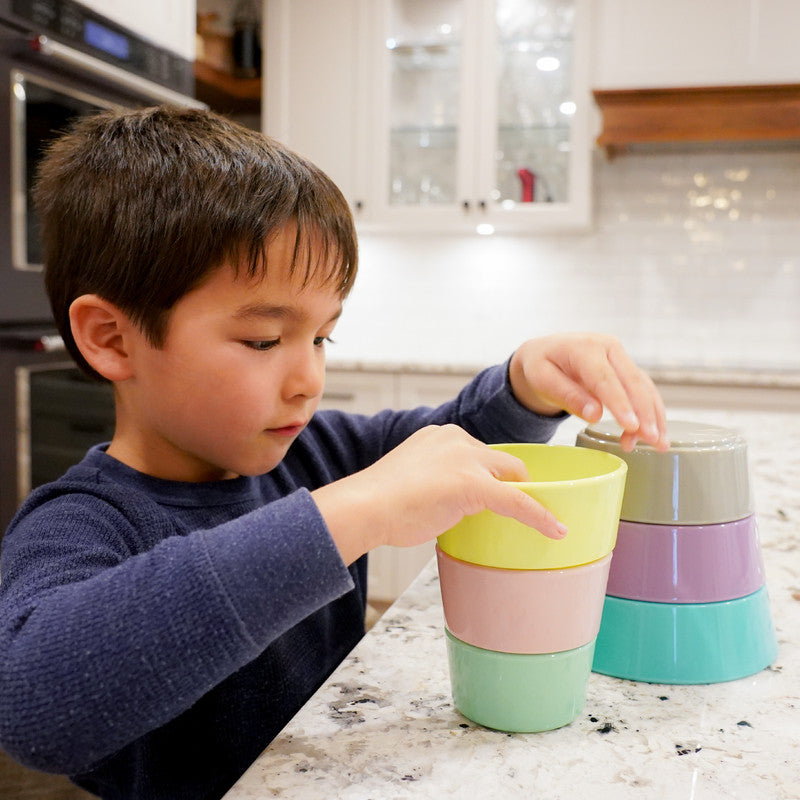 Melii Stacking & Nesting Containers With Silicone Lids - 6pcs - Laadlee