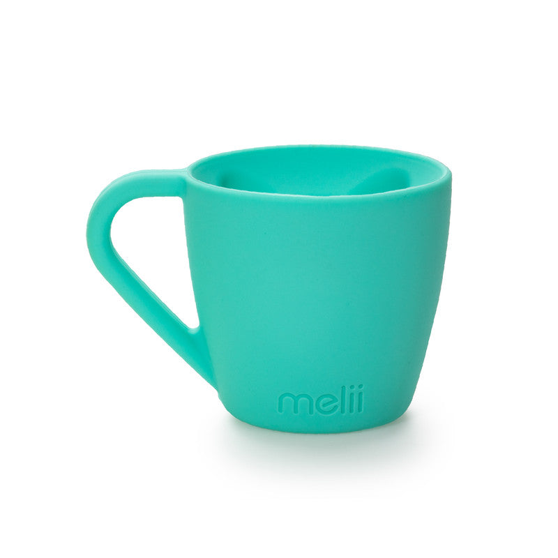 Melii Silicone Mug Bear - Turquoise - Laadlee