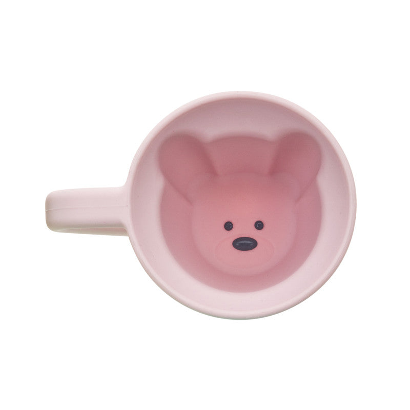 Melii Silicone Mug Bear - Pink - Laadlee