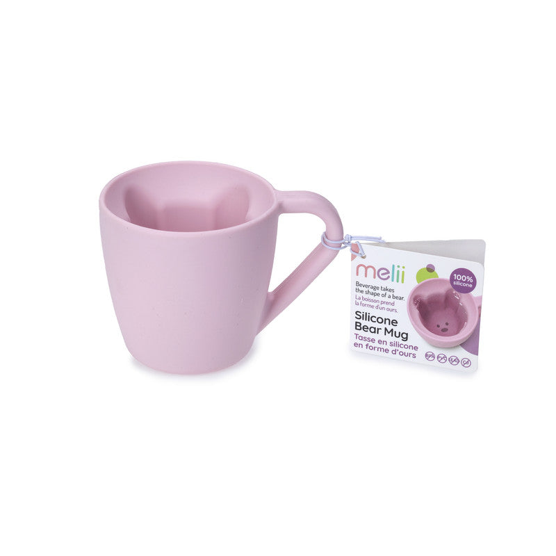 Melii Silicone Mug Bear - Pink - Laadlee