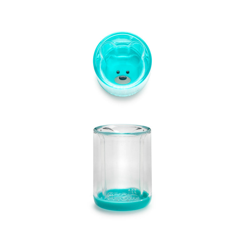 Melii Plastic Bear Cup - Turquoise - Laadlee