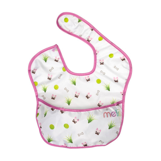 Melii Fold Up Bib With Scoop - Bulldog (2pcs) - Laadlee