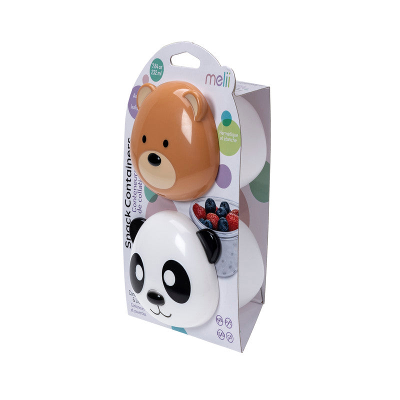 Melii Snack Container 2pcs - Bear & Panda - Laadlee