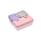 Melii Puzzle Food Container - Pink, Purple, Grey - Laadlee