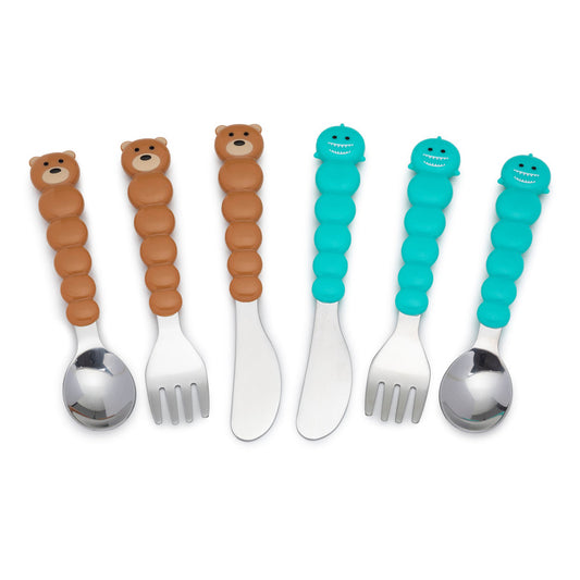 Melii Utensil Set - 2 pcs - Bear & Shark - Laadlee