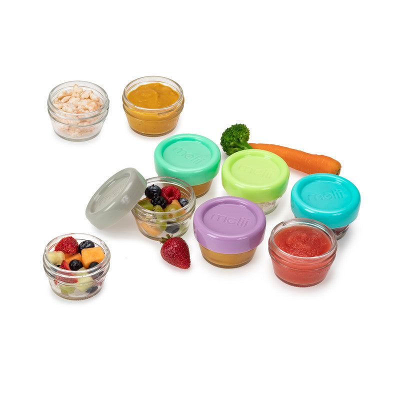 Melii Glass Food Storage Container 2oz - 12pcs - Laadlee