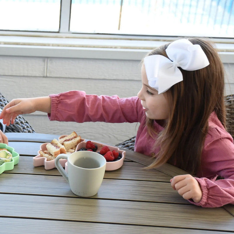 Melii Divided Silicone Suction Plate - Pink Unicorn - Laadlee
