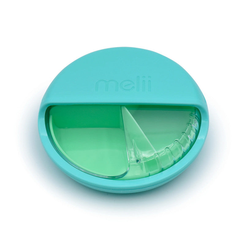 Melii Spin 3 Compartment Snack Container - Turquoise - Laadlee