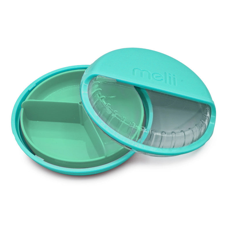 Melii Spin 3 Compartment Snack Container - Turquoise - Laadlee