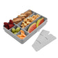 Melii Snackle Food Storage Container With Removable Divider - Grey - Laadlee