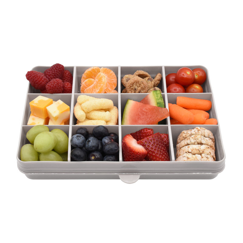 Melii Snackle Food Storage Container With Removable Divider - Grey - Laadlee