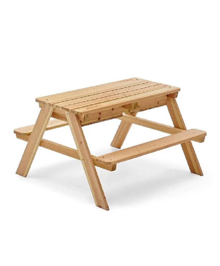 Plum Surfside Wooden Sand & Water Picnic Table-Natural
