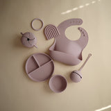Mushie Silicone Bib Pale Mauve - Laadlee