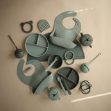 Mushie Silicone Bib Cambridge Blue - Laadlee