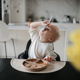 Mushie Silicone Baby Spoon Powder Blue - Laadlee