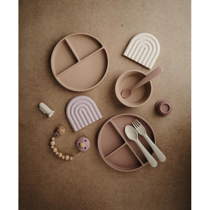 Mushie Silicone Plate Natural - Laadlee