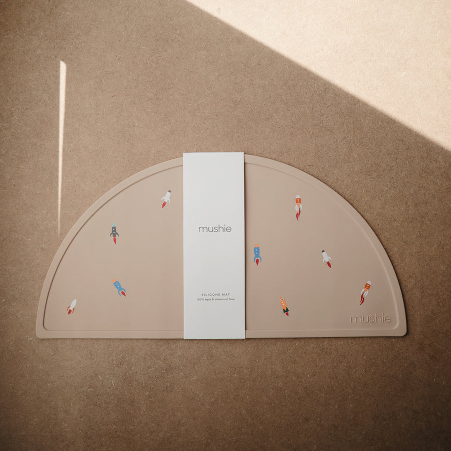 Mushie Silicone Mat Rocket Ship - Laadlee