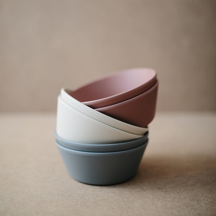 Mushie Dinner Bowl Round Powder Blue - Laadlee